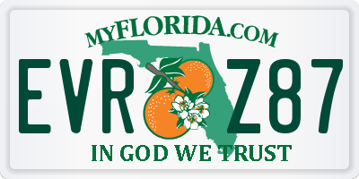 FL license plate EVRZ87