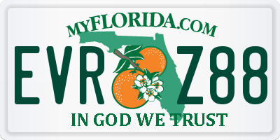 FL license plate EVRZ88