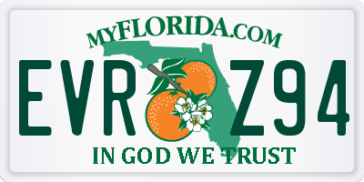 FL license plate EVRZ94