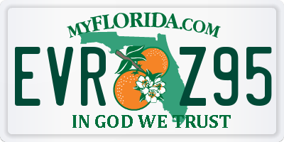 FL license plate EVRZ95
