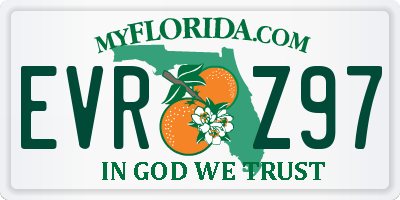 FL license plate EVRZ97