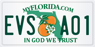 FL license plate EVSA01