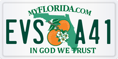 FL license plate EVSA41