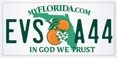 FL license plate EVSA44