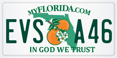 FL license plate EVSA46