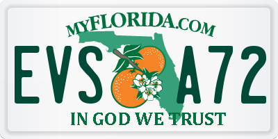 FL license plate EVSA72