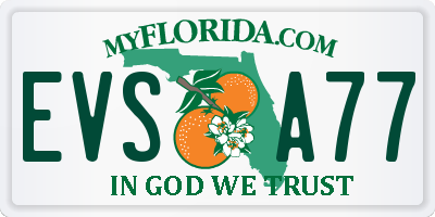 FL license plate EVSA77