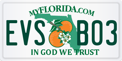 FL license plate EVSB03