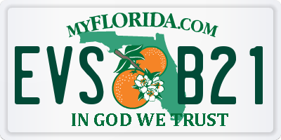 FL license plate EVSB21