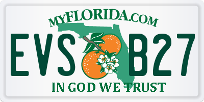FL license plate EVSB27