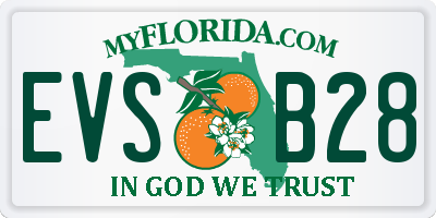 FL license plate EVSB28