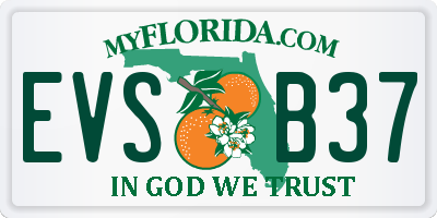 FL license plate EVSB37