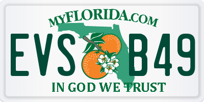 FL license plate EVSB49