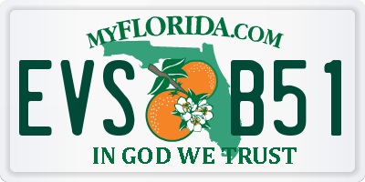 FL license plate EVSB51