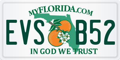 FL license plate EVSB52