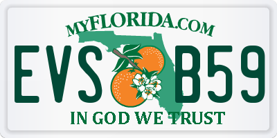 FL license plate EVSB59