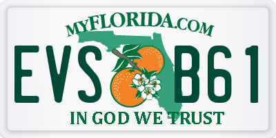 FL license plate EVSB61