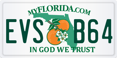 FL license plate EVSB64