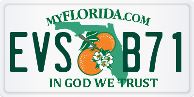 FL license plate EVSB71