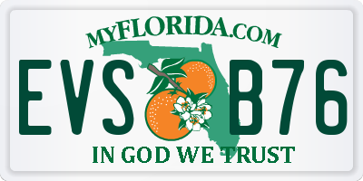 FL license plate EVSB76