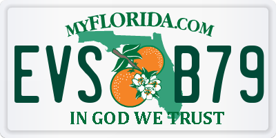 FL license plate EVSB79