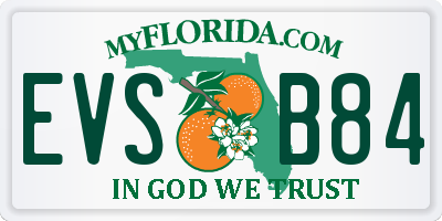 FL license plate EVSB84