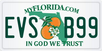 FL license plate EVSB99