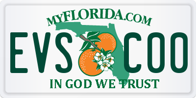 FL license plate EVSC00