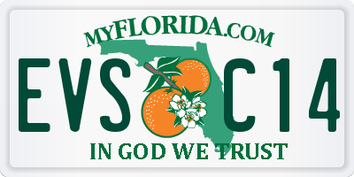 FL license plate EVSC14