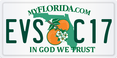 FL license plate EVSC17