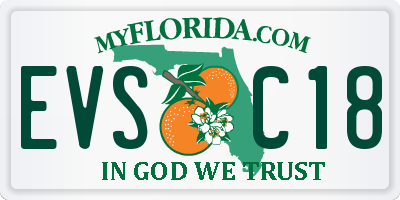 FL license plate EVSC18
