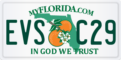 FL license plate EVSC29