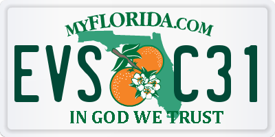 FL license plate EVSC31