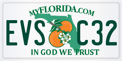 FL license plate EVSC32