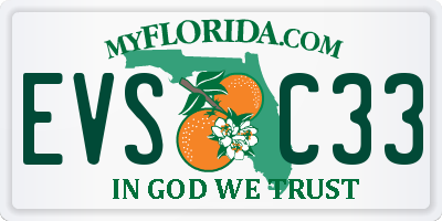 FL license plate EVSC33