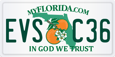 FL license plate EVSC36
