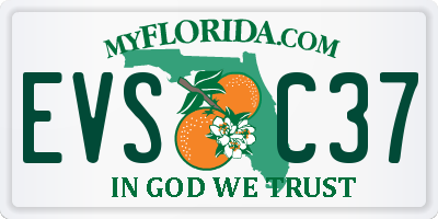 FL license plate EVSC37