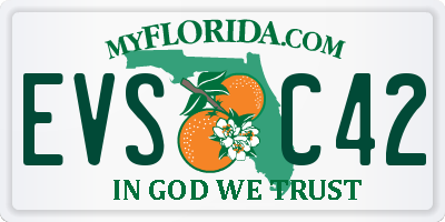 FL license plate EVSC42