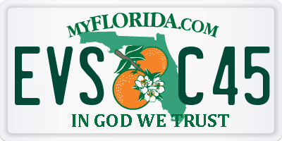 FL license plate EVSC45