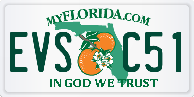FL license plate EVSC51