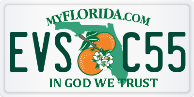 FL license plate EVSC55