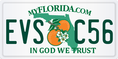 FL license plate EVSC56