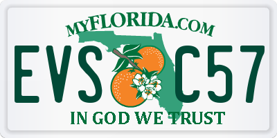 FL license plate EVSC57