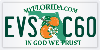 FL license plate EVSC60