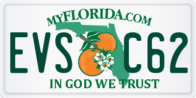 FL license plate EVSC62