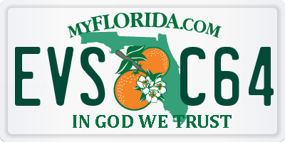 FL license plate EVSC64