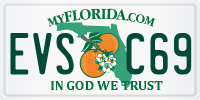FL license plate EVSC69