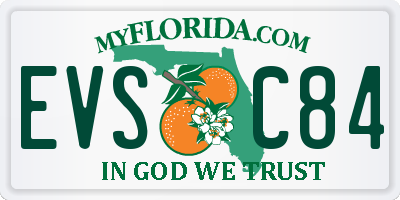 FL license plate EVSC84