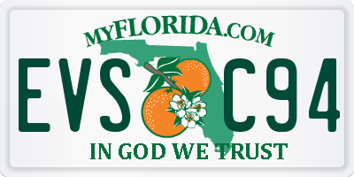 FL license plate EVSC94