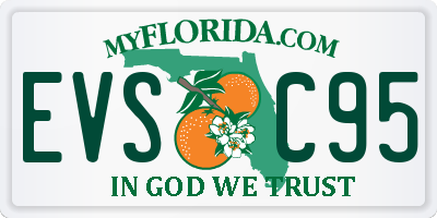 FL license plate EVSC95